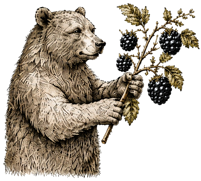 The Forager bear gathering for Autumn Gin