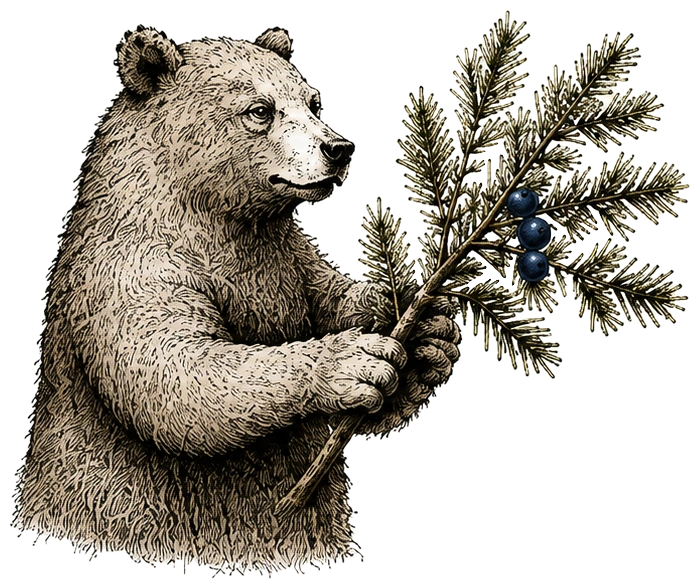 The Forager bear gathering for Winter Gin